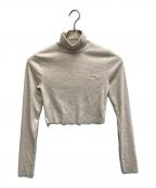 KITHキス）の古着「Brier Cropped Baby Rib Turtleneck」｜ベージュ