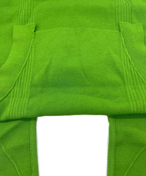 UN3D.（アンスリード）UN3D. (アンスリード) ホールカッティングニットトップ セーター グリーン サイズ:FREEの古着・服飾アイテム