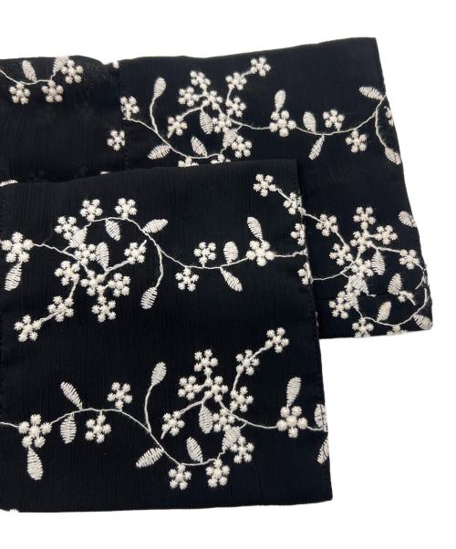 CLANE（クラネ）CLANE (クラネ) ストライプフラワーエンブロイダリ―ワンピース ブラック サイズ:SSの古着・服飾アイテム