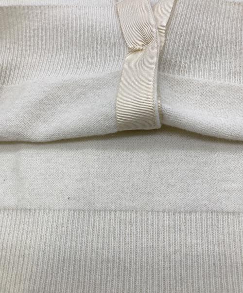 PLAY COMME des GARCONS（プレイコムデギャルソン）PLAY COMME des GARCONS (プレイコムデギャルソン) Round Neck Cardigan With White Emblem Natural ベージュ サイズ:Sの古着・服飾アイテム