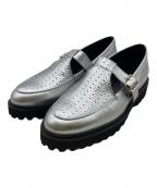 卑弥呼ヒミコ）の古着「Ｔストラップローファー」｜シルバー