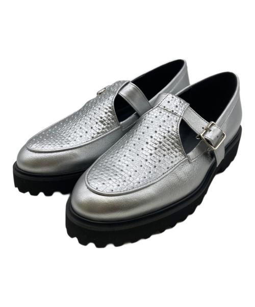 卑弥呼（ヒミコ）卑弥呼 (ヒミコ) Ｔストラップローファー シルバー サイズ:23の古着・服飾アイテム