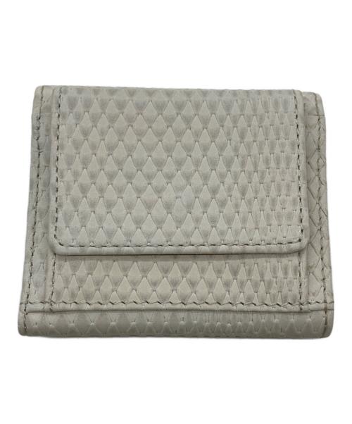 PotioR（ポティオール）PotioR (ポティオール) ミニマル コンパクトウォレット ホワイト×グレーの古着・服飾アイテム