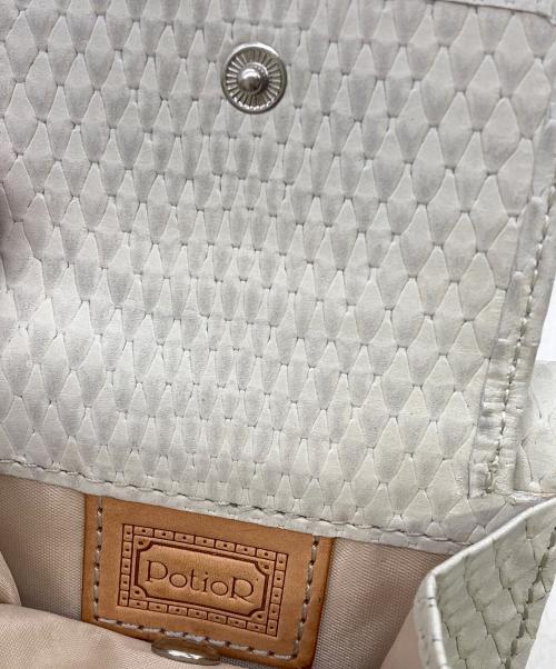 PotioR（ポティオール）PotioR (ポティオール) ミニマル コンパクトウォレット ホワイト×グレーの古着・服飾アイテム