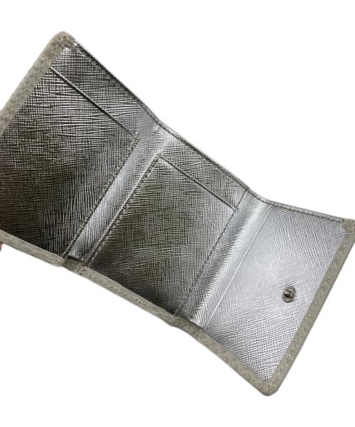 PotioR（ポティオール）PotioR (ポティオール) ミニマル コンパクトウォレット ホワイト×グレーの古着・服飾アイテム