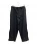 ATON（エイトン）の古着「25AW Back Satin Utility Pants」｜ブラック