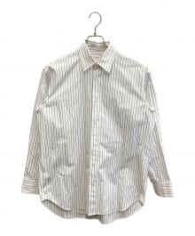 BLAMINK（ブラミンク）の古着「25SS コットンストライプレギュラーシャツ」｜ホワイト