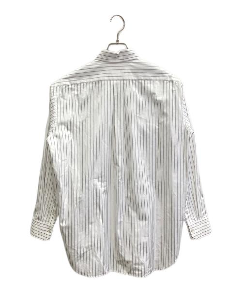 BLAMINK（ブラミンク）BLAMINK (ブラミンク) 25SS コットンストライプレギュラーシャツ ホワイト サイズ:38の古着・服飾アイテム