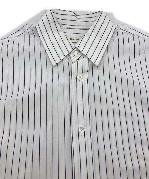 BLAMINK（ブラミンク）BLAMINK (ブラミンク) 25SS コットンストライプレギュラーシャツ ホワイト サイズ:38の古着・服飾アイテム