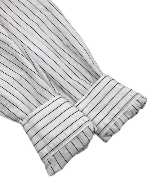 BLAMINK（ブラミンク）BLAMINK (ブラミンク) 25SS コットンストライプレギュラーシャツ ホワイト サイズ:38の古着・服飾アイテム