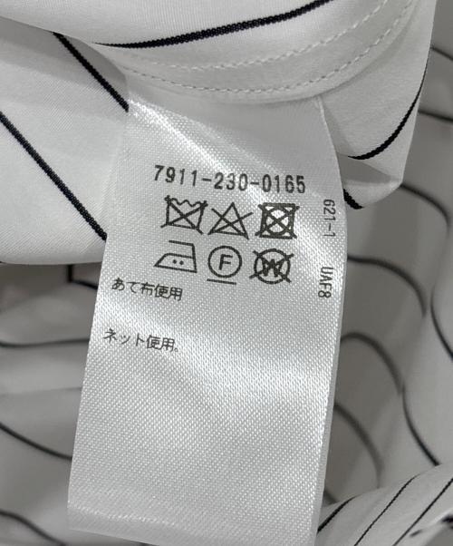 BLAMINK（ブラミンク）BLAMINK (ブラミンク) 25SS コットンストライプレギュラーシャツ ホワイト サイズ:38の古着・服飾アイテム