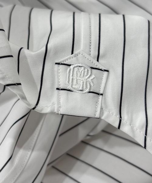 BLAMINK（ブラミンク）BLAMINK (ブラミンク) 25SS コットンストライプレギュラーシャツ ホワイト サイズ:38の古着・服飾アイテム