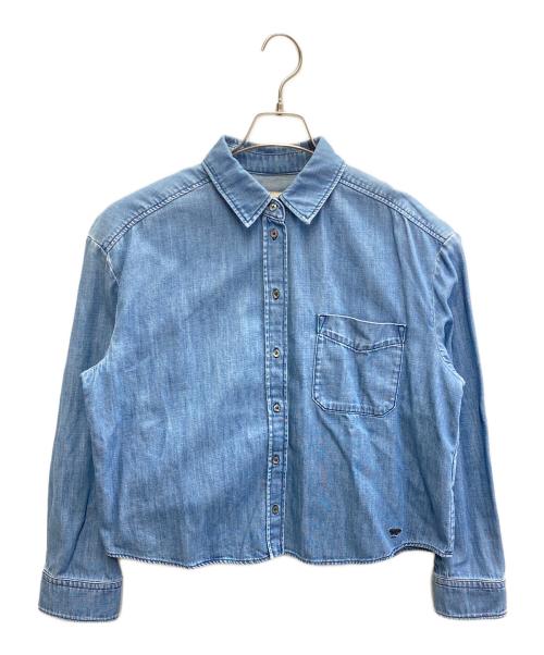 Max Mara WEEK END LINE（マックスマーラ ウイークエンドライン）MAX MARA WEEK END LINE (マックスマーラ ウイークエンドライン) ショートデニムシャツ インディゴ サイズ:38の古着・服飾アイテム