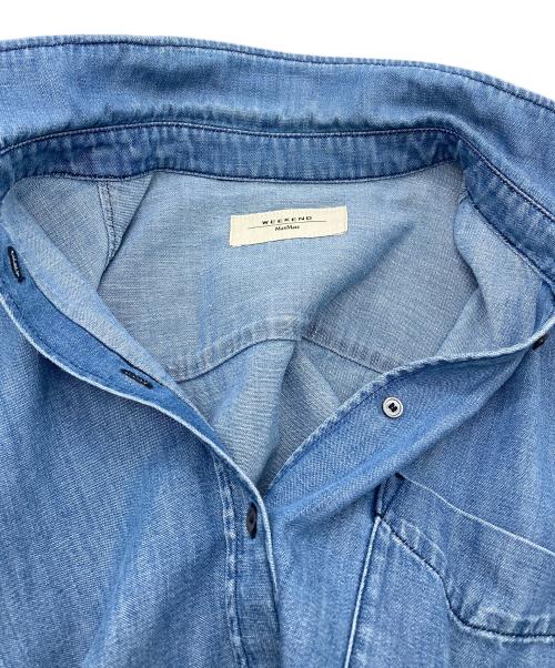 Max Mara WEEK END LINE（マックスマーラ ウイークエンドライン）MAX MARA WEEK END LINE (マックスマーラ ウイークエンドライン) ショートデニムシャツ インディゴ サイズ:38の古着・服飾アイテム