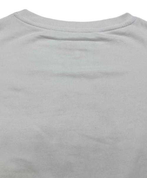 MM6 Maison Margiela（エムエムシックスメゾンマルジェラ）MM6 Maison Margiela (エムエムシックスメゾンマルジェラ) ロゴノースリーブワンピース ホワイト サイズ:14の古着・服飾アイテム