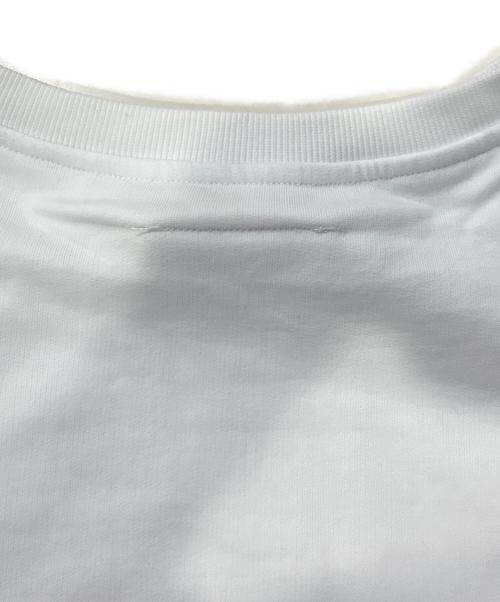 MM6 Maison Margiela（エムエムシックスメゾンマルジェラ）MM6 Maison Margiela (エムエムシックスメゾンマルジェラ) ロゴノースリーブワンピース ホワイト サイズ:14の古着・服飾アイテム