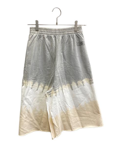 MM6 Maison Margiela（エムエムシックスメゾンマルジェラ）MM6 Maison Margiela (エムエムシックスメゾンマルジェラ) タイダイ ショートパンツ ホワイト×グレー サイズ:12 未使用品の古着・服飾アイテム