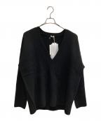 SEEALLシーオール）の古着「DEEP V SWEATER YAK」｜ブラック