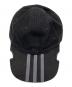 BALENCIAGA (バレンシアガ) adidas (アディダス) ロゴストライプベースボールキャップ ブラック サイズ:M(57cm)：20000円