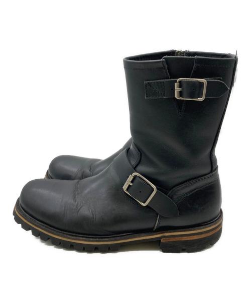 SLOW WEAR LION（スローウェアライオン）Slow Wear Lion (スローウェアライオン) オイルドレザーエンジニアブーツ ブラック サイズ:Mの古着・服飾アイテム