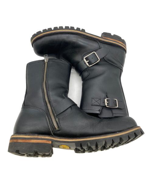 SLOW WEAR LION（スローウェアライオン）Slow Wear Lion (スローウェアライオン) オイルドレザーエンジニアブーツ ブラック サイズ:Mの古着・服飾アイテム