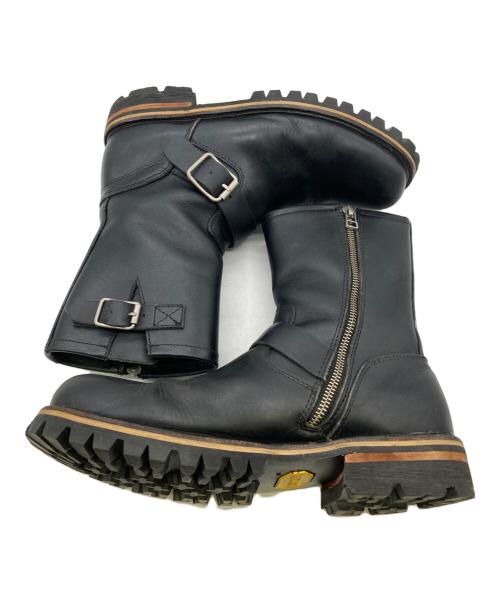 SLOW WEAR LION（スローウェアライオン）Slow Wear Lion (スローウェアライオン) オイルドレザーエンジニアブーツ ブラック サイズ:Mの古着・服飾アイテム