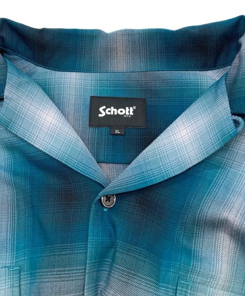 Schott（ショット）Schott (ショット) OMBRE LS SHIRT グリーン サイズ:XLの古着・服飾アイテム