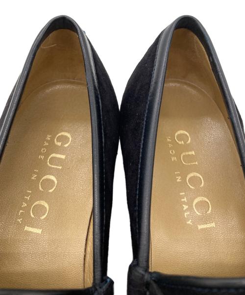 GUCCI（グッチ）GUCCI (グッチ) OLDホースビットスエードローファー パープル サイズ:40Eの古着・服飾アイテム