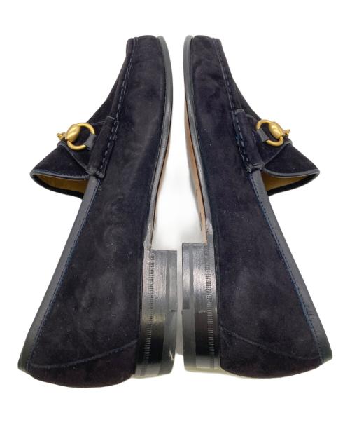 GUCCI（グッチ）GUCCI (グッチ) OLDホースビットスエードローファー パープル サイズ:40Eの古着・服飾アイテム