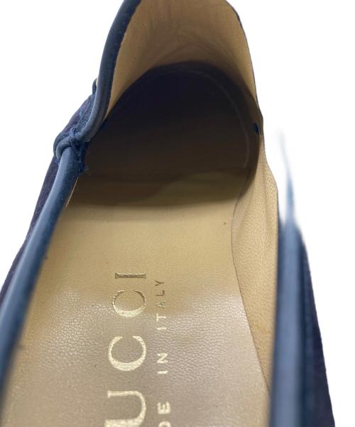 GUCCI（グッチ）GUCCI (グッチ) OLDホースビットスエードローファー パープル サイズ:40Eの古着・服飾アイテム