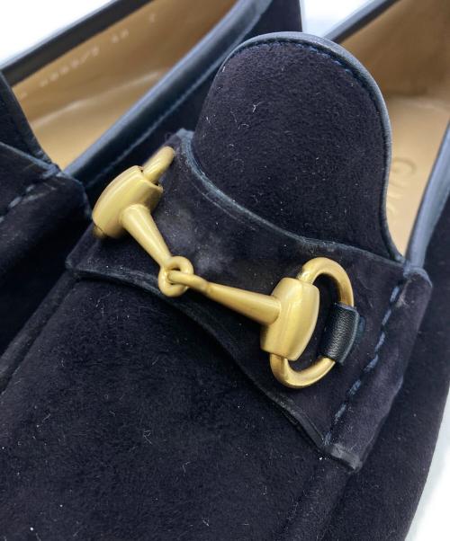 GUCCI（グッチ）GUCCI (グッチ) OLDホースビットスエードローファー パープル サイズ:40Eの古着・服飾アイテム