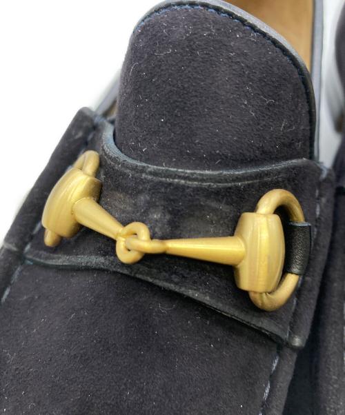 GUCCI（グッチ）GUCCI (グッチ) OLDホースビットスエードローファー パープル サイズ:40Eの古着・服飾アイテム