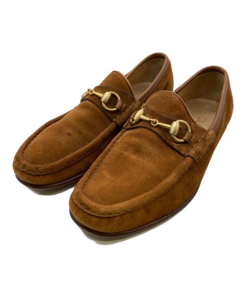 GUCCI（グッチ）GUCCI (グッチ) OLD/スエードホースビットローファー ブラウン サイズ:40Dの古着・服飾アイテム