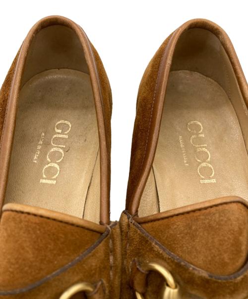 GUCCI（グッチ）GUCCI (グッチ) OLD/スエードホースビットローファー ブラウン サイズ:40Dの古着・服飾アイテム