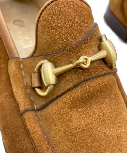 GUCCI（グッチ）GUCCI (グッチ) OLD/スエードホースビットローファー ブラウン サイズ:40Dの古着・服飾アイテム