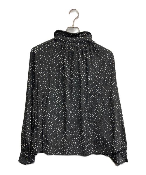 Noble（ノーブル）Noble (ノーブル) スタンドフリルボウタイブラウス ブラック サイズ:表記無しの古着・服飾アイテム