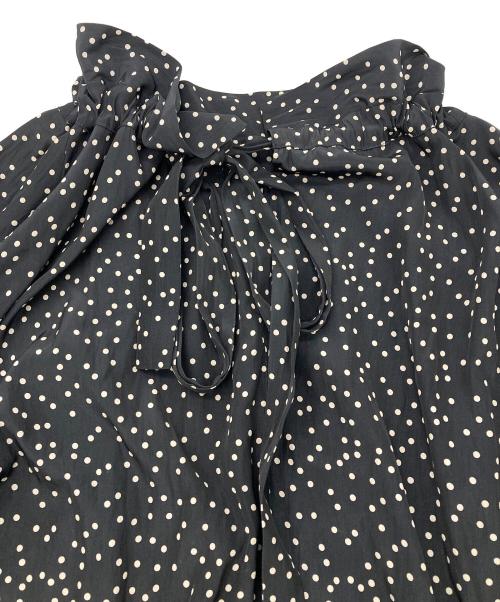 Noble（ノーブル）Noble (ノーブル) スタンドフリルボウタイブラウス ブラック サイズ:表記無しの古着・服飾アイテム