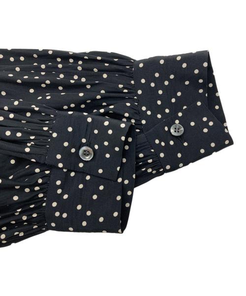 Noble（ノーブル）Noble (ノーブル) スタンドフリルボウタイブラウス ブラック サイズ:表記無しの古着・服飾アイテム