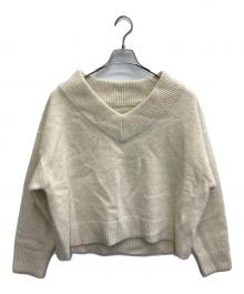 Noble（ノーブル）の古着「YAKワイドVネックニット」｜ベージュ