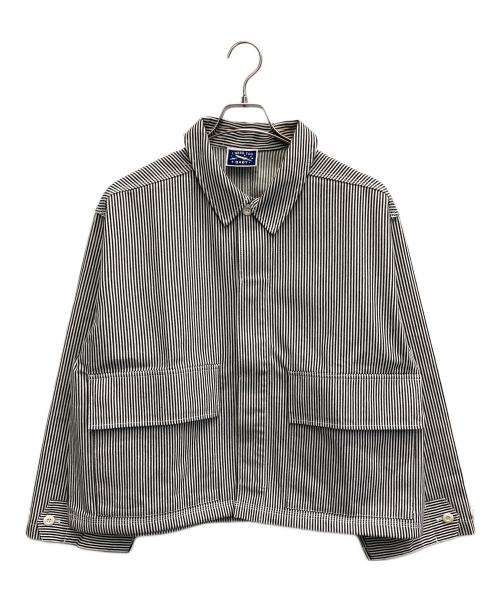 FREAK'S STORE（フリークスストア）FREAK'S STORE (フリークスストア) I Need You Baby (アイ ニード ユー ベイビー) Hickory Jacket グレー×ホワイト サイズ:Sの古着・服飾アイテム