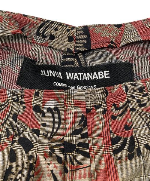 JUNYA WATANABE COMME des GARCONS（(ジュンヤワタナベ コムデギャルソン）JUNYA WATANABE COMME des GARCONS ((ジュンヤワタナベ コムデギャルソン) 90'S/総柄ウールブラウス レッド×ブラウン サイズ:表記無しの古着・服飾アイテム