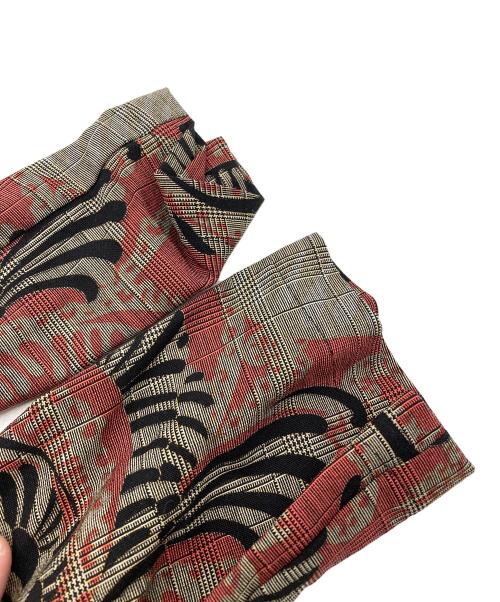 JUNYA WATANABE COMME des GARCONS（(ジュンヤワタナベ コムデギャルソン）JUNYA WATANABE COMME des GARCONS ((ジュンヤワタナベ コムデギャルソン) 90'S/総柄ウールブラウス レッド×ブラウン サイズ:表記無しの古着・服飾アイテム