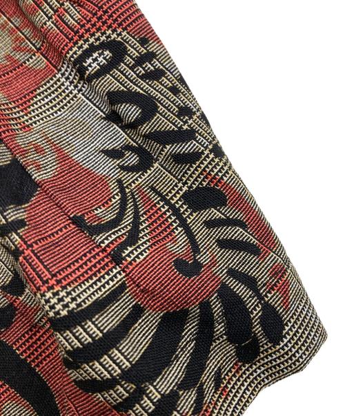 JUNYA WATANABE COMME des GARCONS（(ジュンヤワタナベ コムデギャルソン）JUNYA WATANABE COMME des GARCONS ((ジュンヤワタナベ コムデギャルソン) 90'S/総柄ウールブラウス レッド×ブラウン サイズ:表記無しの古着・服飾アイテム