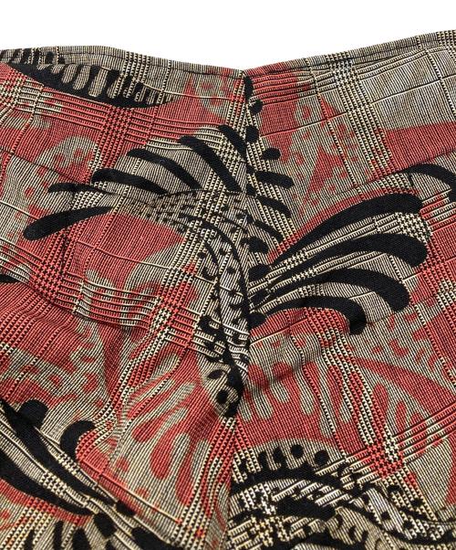 JUNYA WATANABE COMME des GARCONS（(ジュンヤワタナベ コムデギャルソン）JUNYA WATANABE COMME des GARCONS ((ジュンヤワタナベ コムデギャルソン) 90'S/総柄ウールブラウス レッド×ブラウン サイズ:表記無しの古着・服飾アイテム