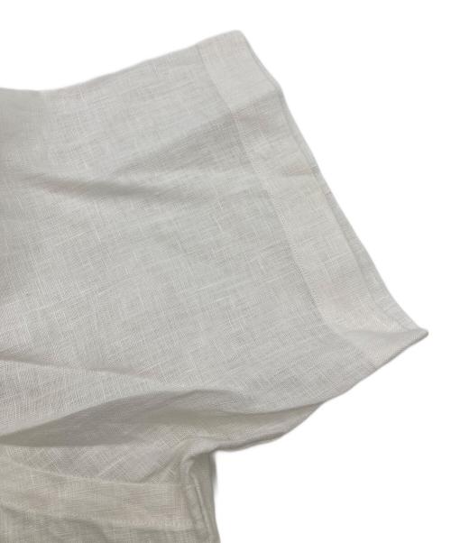 POLO RALPH LAUREN（ポロ・ラルフローレン）POLO RALPH LAUREN (ポロ・ラルフローレン) ヤシの木プリント リネンシャツ ホワイト サイズ:Lの古着・服飾アイテム