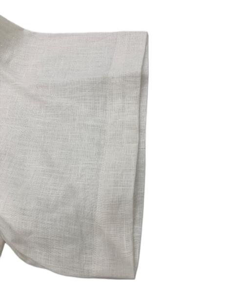 POLO RALPH LAUREN（ポロ・ラルフローレン）POLO RALPH LAUREN (ポロ・ラルフローレン) ヤシの木プリント リネンシャツ ホワイト サイズ:Lの古着・服飾アイテム