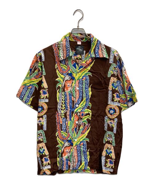 KONA BAY（コナベイ）KONA bay (コナベイ) レーヨン アロハシャツ　ハワイ製 ブラウン サイズ:Sの古着・服飾アイテム
