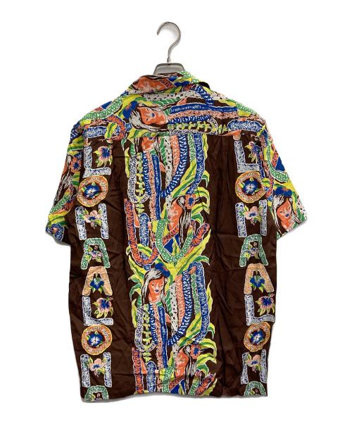KONA BAY（コナベイ）KONA bay (コナベイ) レーヨン アロハシャツ　ハワイ製 ブラウン サイズ:Sの古着・服飾アイテム