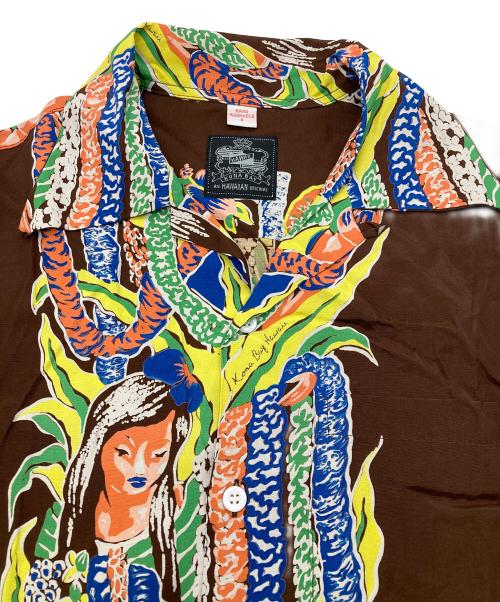 KONA BAY（コナベイ）KONA bay (コナベイ) レーヨン アロハシャツ　ハワイ製 ブラウン サイズ:Sの古着・服飾アイテム