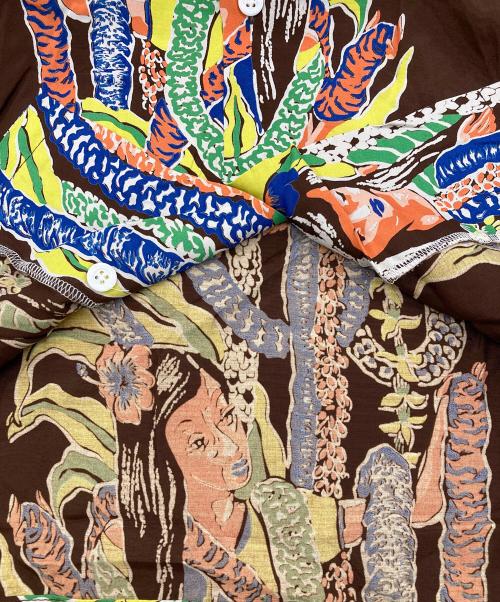 KONA BAY（コナベイ）KONA bay (コナベイ) レーヨン アロハシャツ　ハワイ製 ブラウン サイズ:Sの古着・服飾アイテム